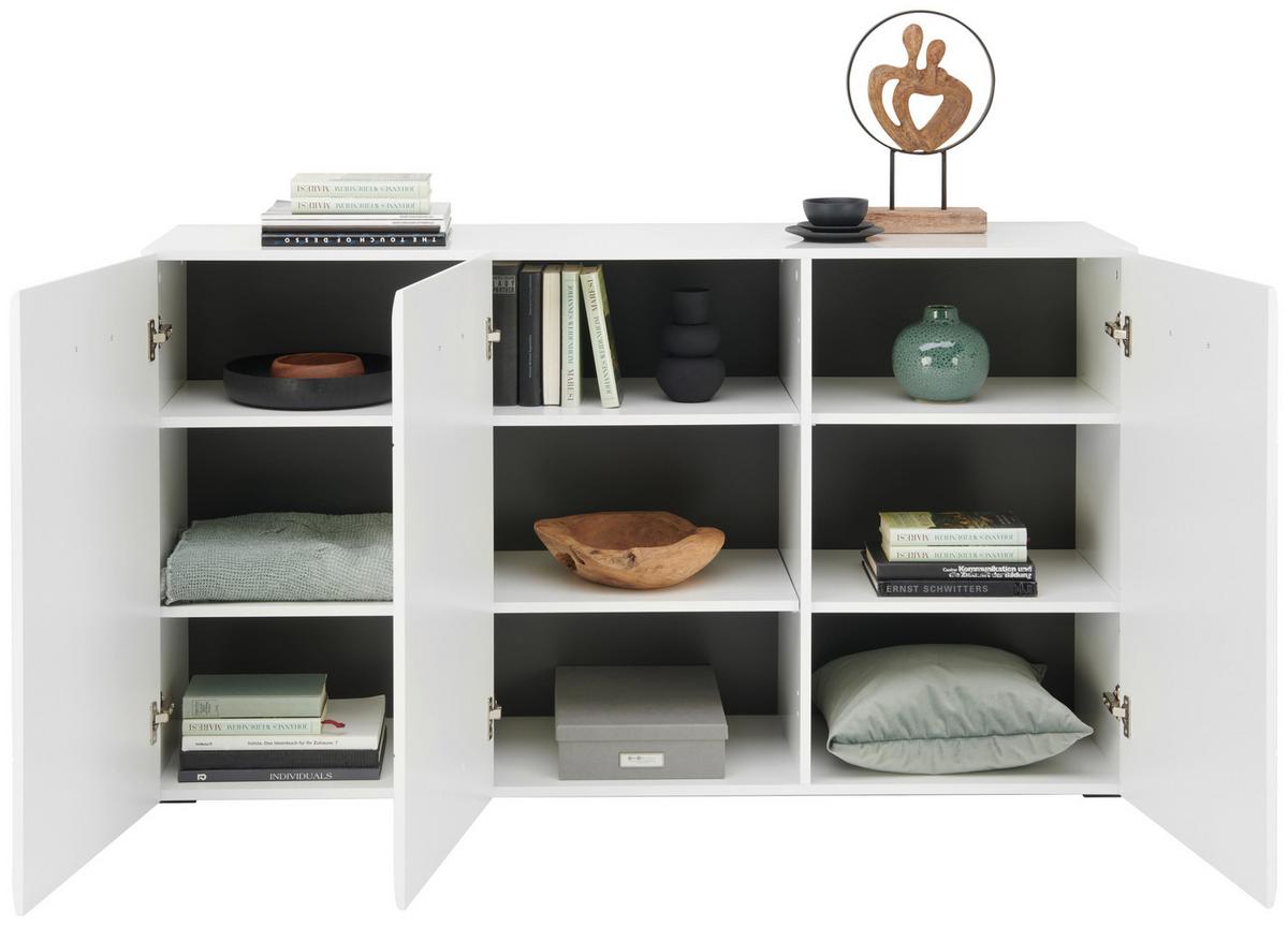 Sideboard Avanti Anthrazit, Weiß B:150cm - Anthrazit/Weiß, MODERN, Holzwerkstoff (150/87/42cm) - Hom`in