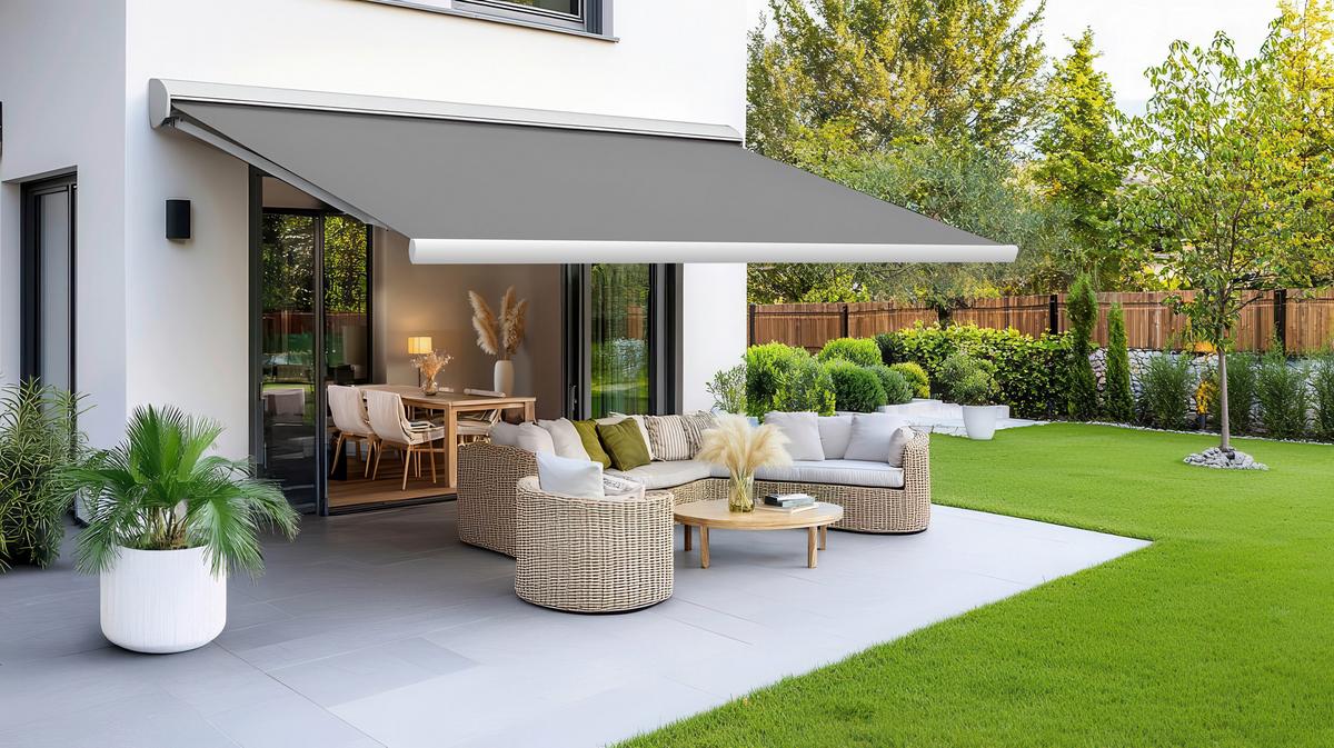 Markise Grau 350x250 Cm - Grau, Basics, Metall (350/250cm) - Schwöller