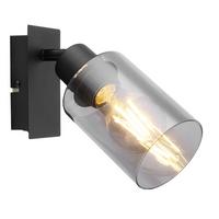 Strahler 15465-1 - Schwarz/Grau, Glas/Metall (9/18/20cm) - Globo