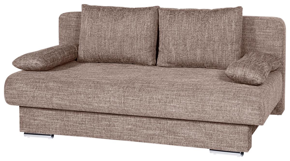 Rozkládací pohovka BORA, cappuccino, s úl.prostorem - šedá/černá, Design, kompozitní dřevo/textil (193/85/86cm) - P & B