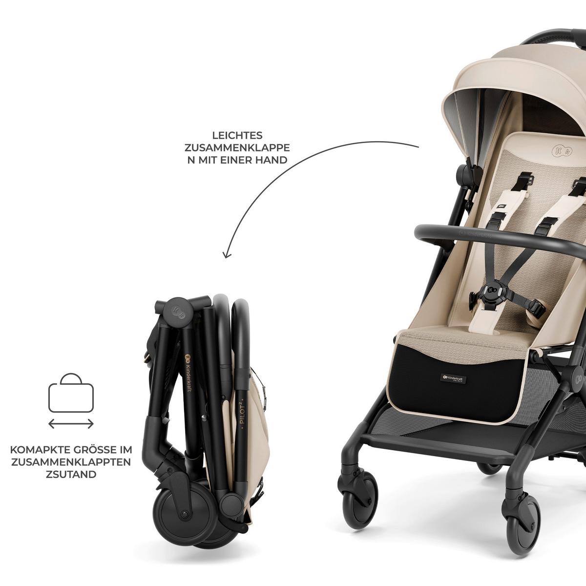 Buggy beigebraun/Grau - Beigebraun, Basics, Kunststoff/Textil (67/42/101cm) - Kinderkraft