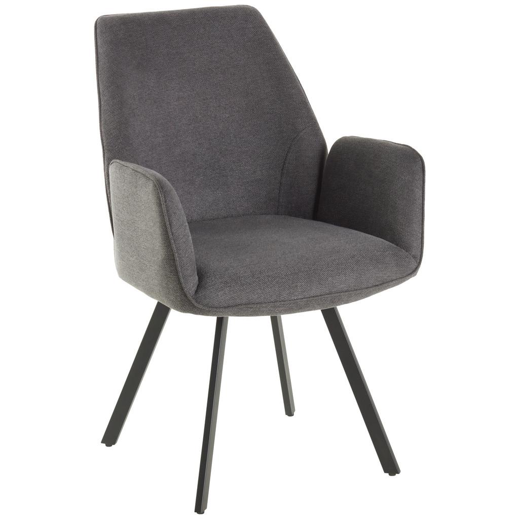 Armlehnstuhl Dalia Grau/schwarz Gepolstert