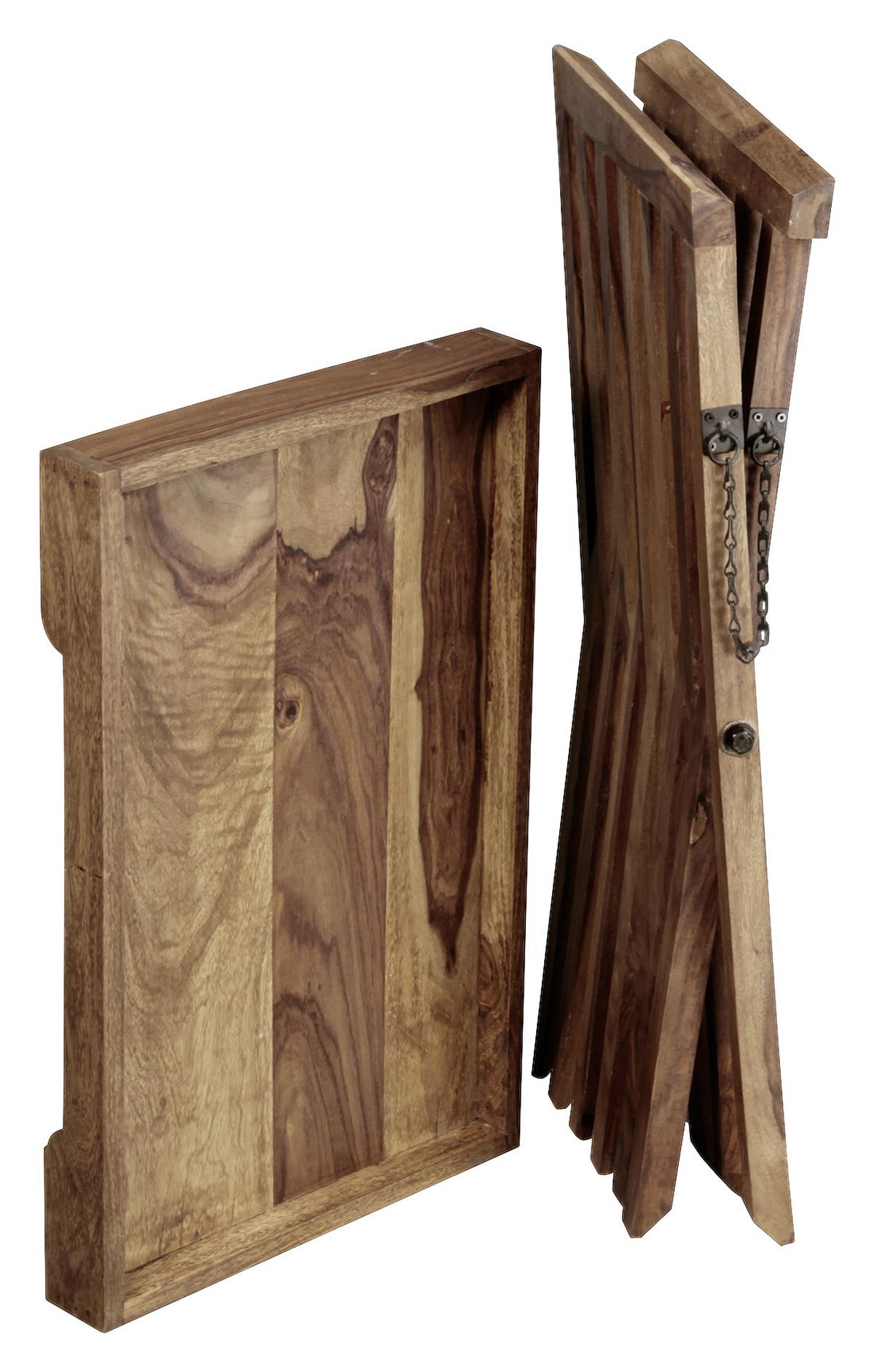 Sklápací príručný stolík Mumbai masív - farba indického palisandra, Design, drevo (60/40/57cm) - MID.YOU