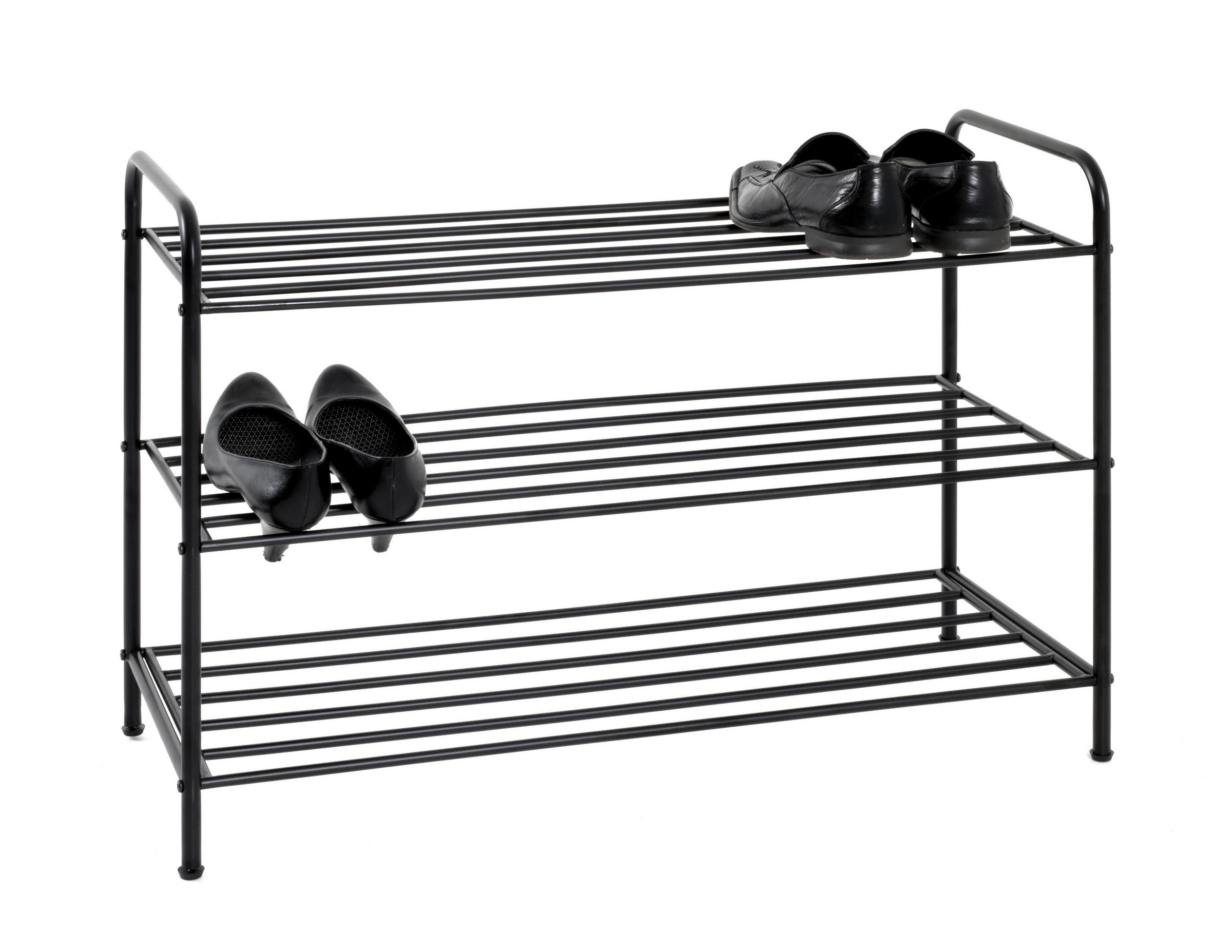 Schuhregal in Schwarz