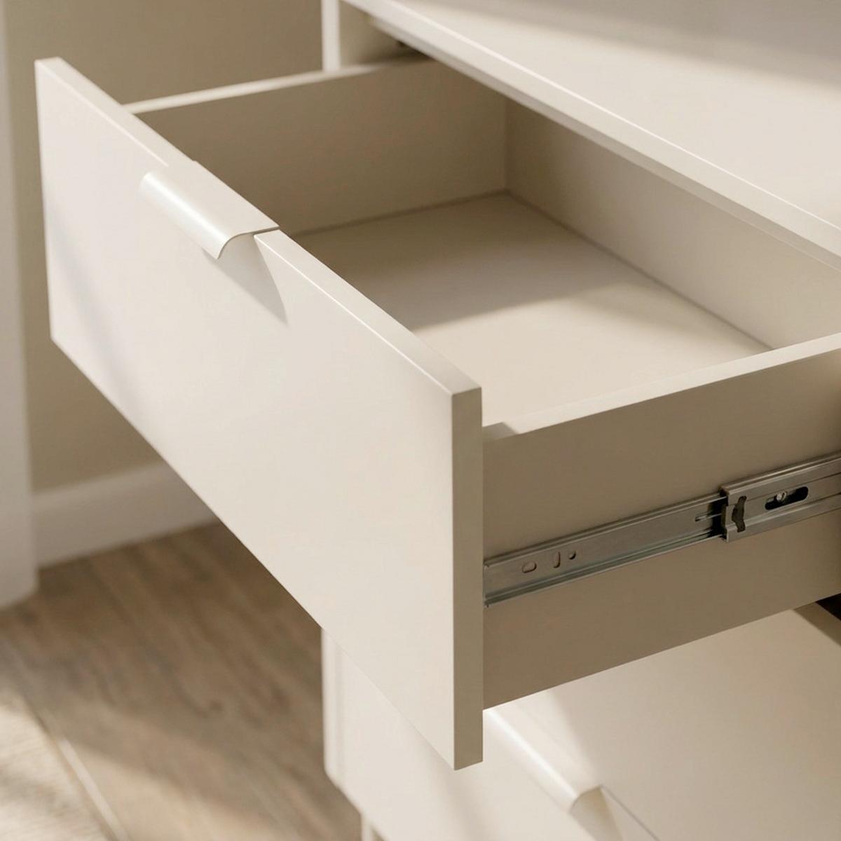 Komoda v kašmírovej farbe MDF/Práškovaný kov - kašmírová, Modern, kov/kompozitné drevo (80/85/40cm) - Bessagi Home