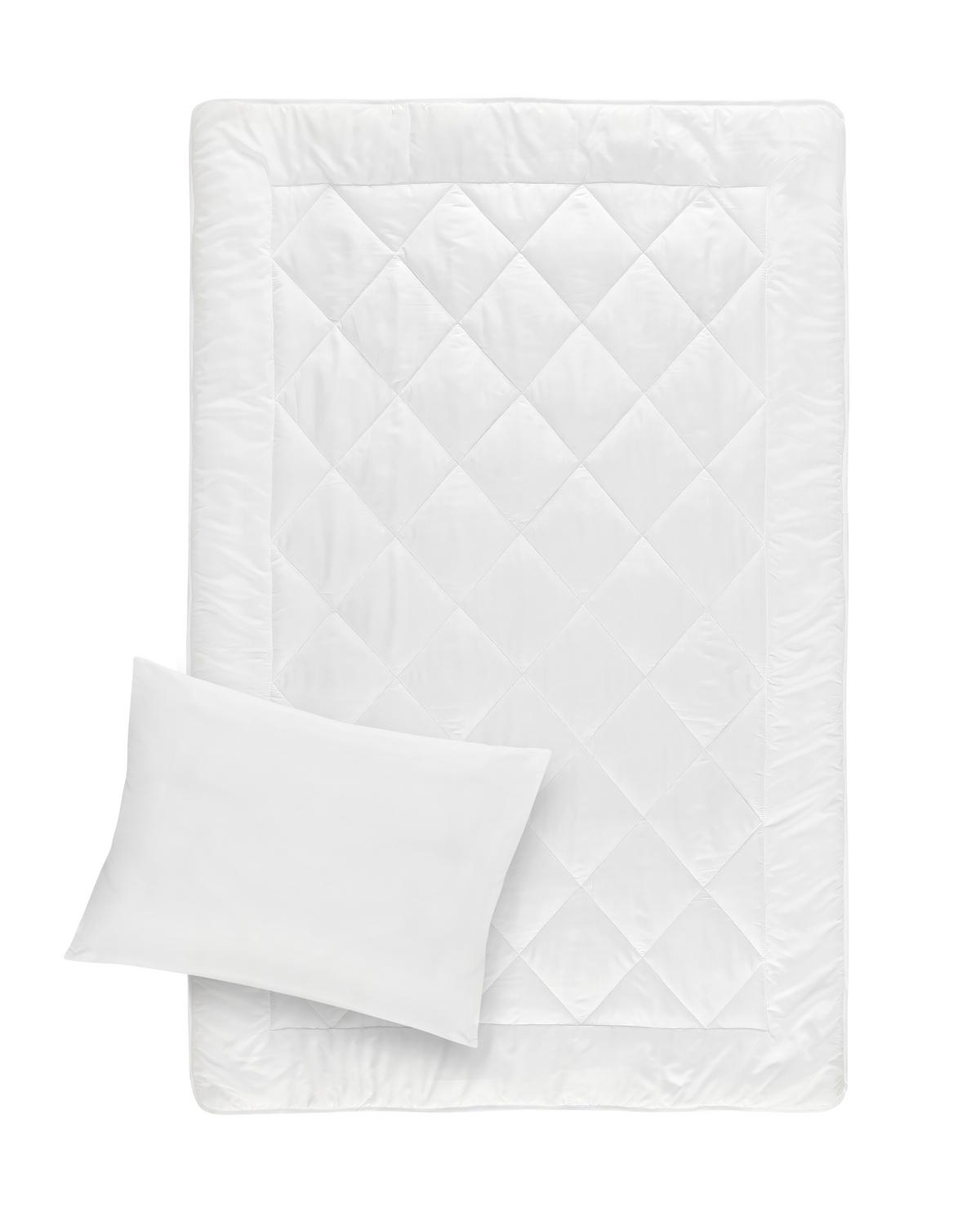 Souprava přikrývky a polštáře Sabine, 70/90 140/200cm - bílá, Konvenční, textil (140/200cm) - Based