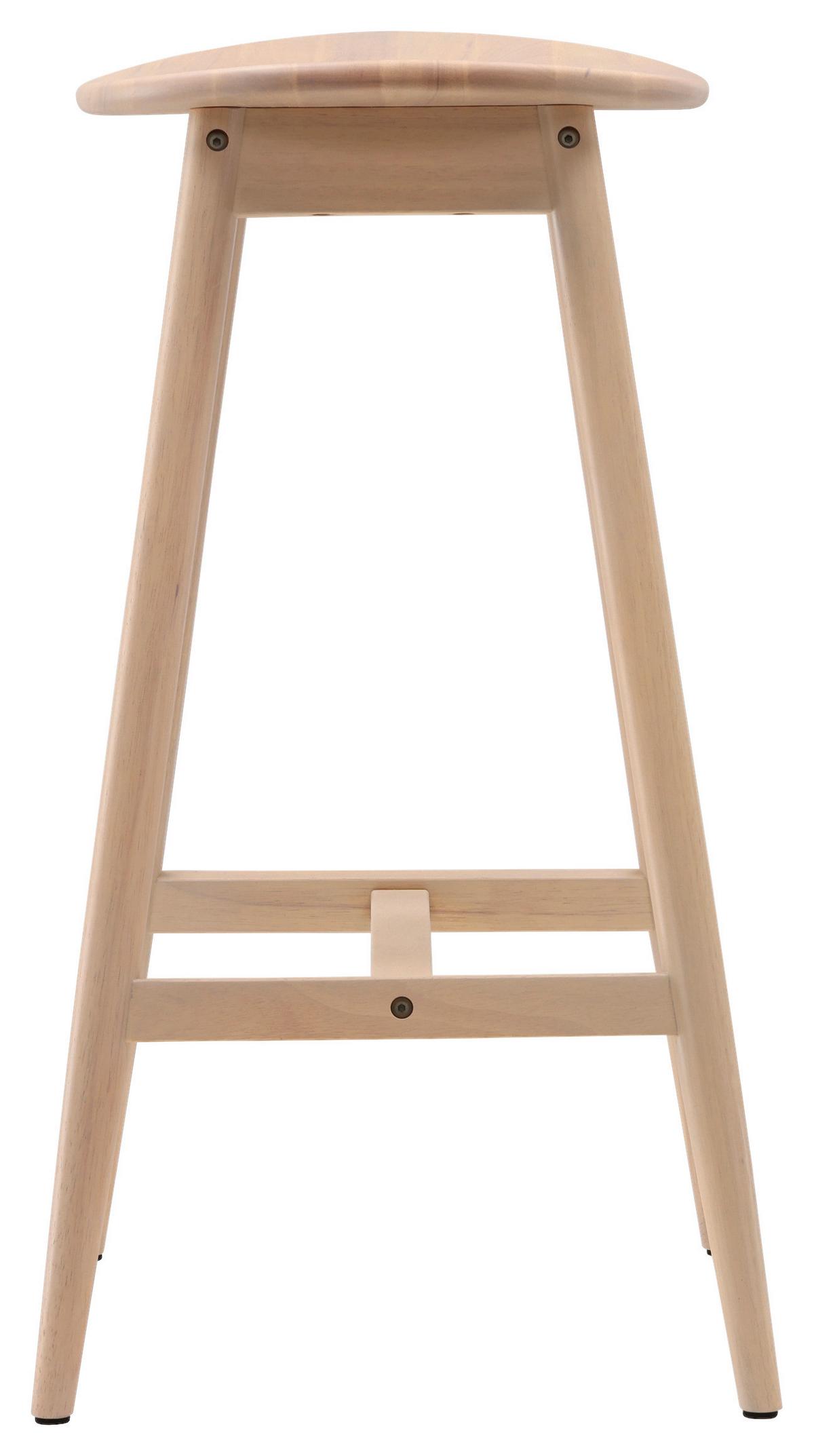 Barhocker Orust - Beige, Design, Holz (43,5/76,5/37cm) - Livetastic