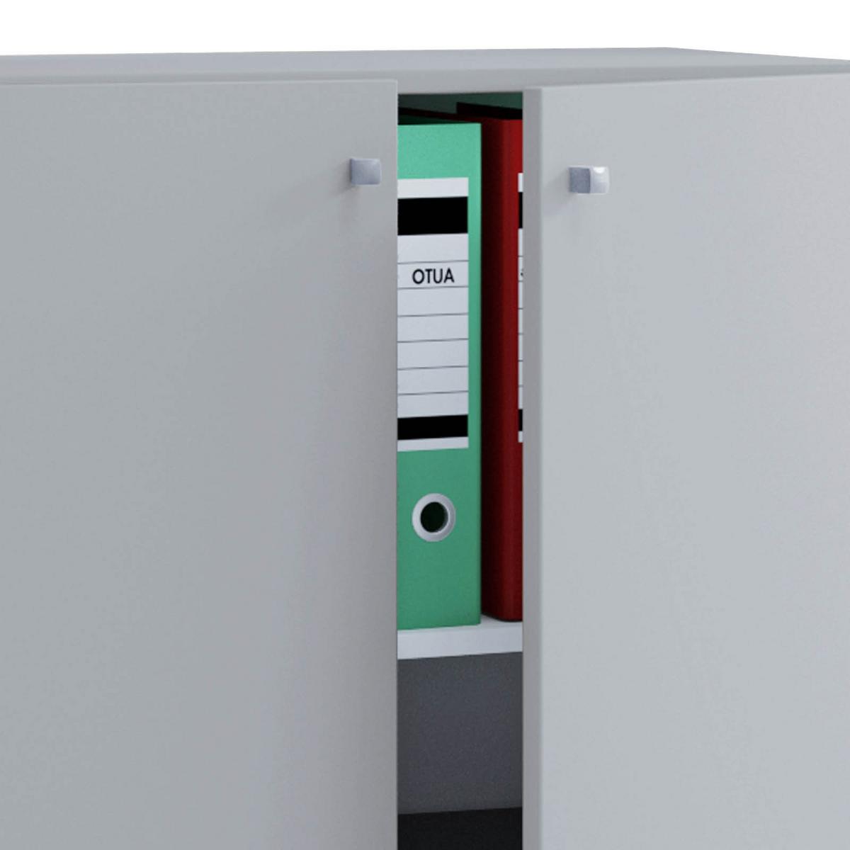 Aktenschrank Lona Grau Dekor B: 70 cm - Grau, Basics, Holzwerkstoff (70/74/39cm) - MID.YOU