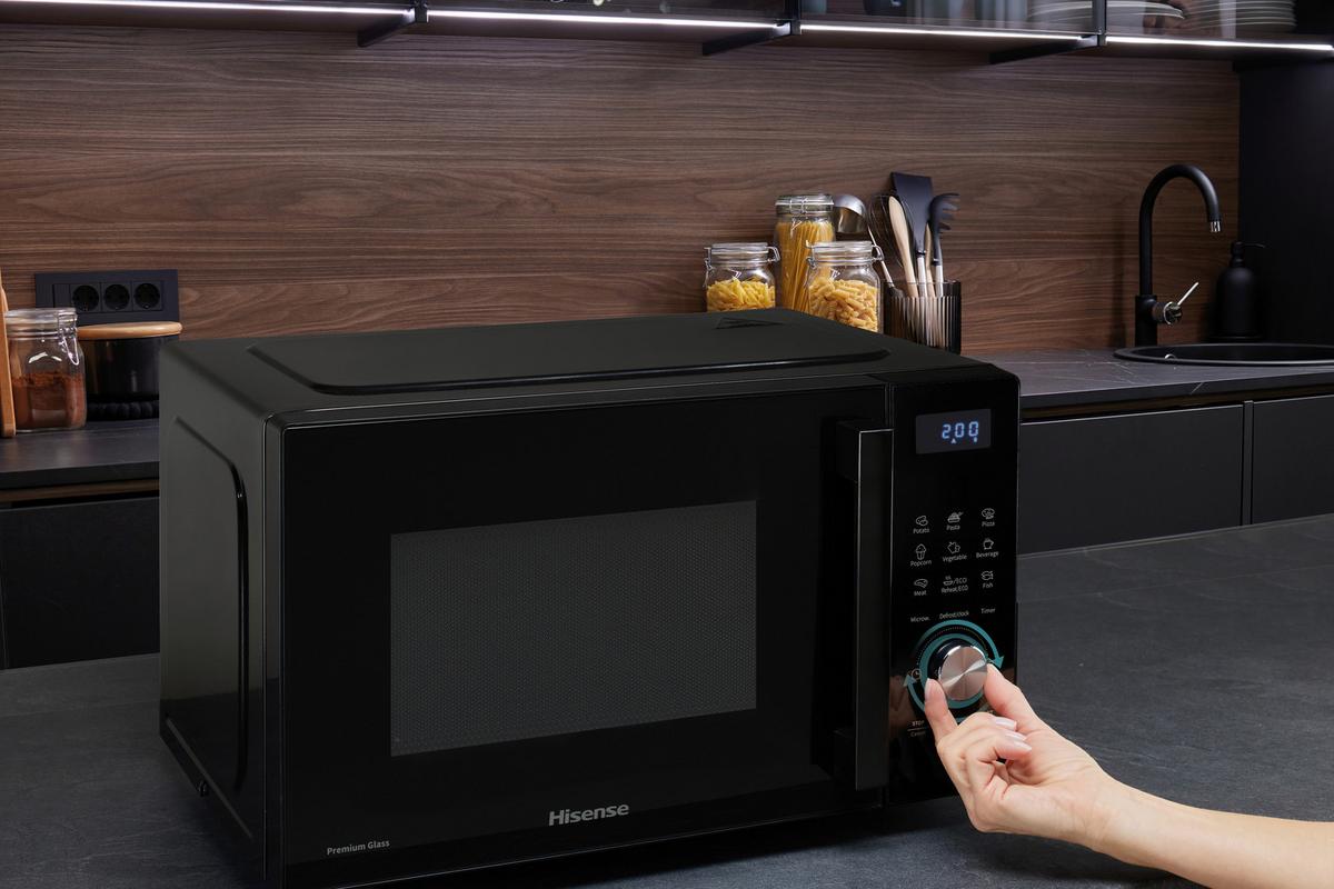 Mikrowelle H23mobsd1h - Schwarz, MODERN, Glas/Kunststoff (48/29,5/33,7cm) - Hisense