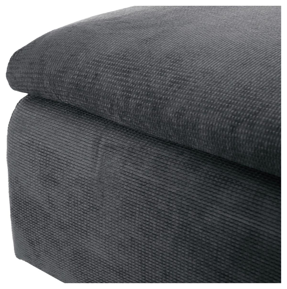 Hocker Fynn, Anthrazit B: 75 cm - Anthrazit/Schwarz, KONVENTIONELL, Textil (75/45/75cm) - MID.YOU