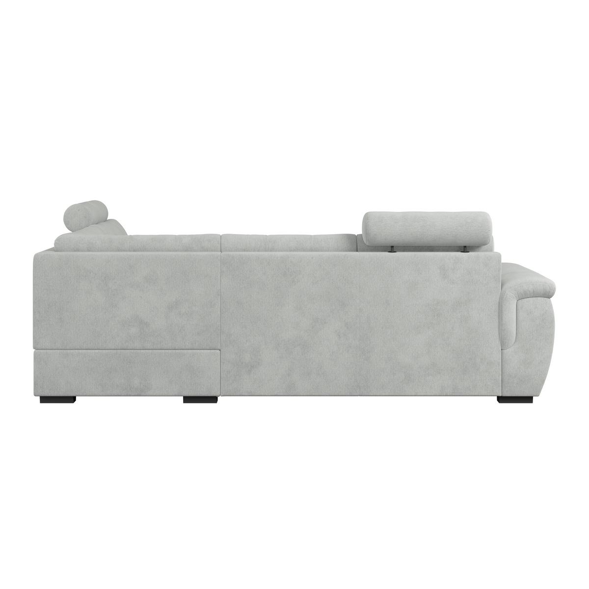 Ecksofa mit Schlaffunktion Falco new Grau 251x183 cm - Schwarz/Grau, KONVENTIONELL, Textil (251/183cm) - Ondega
