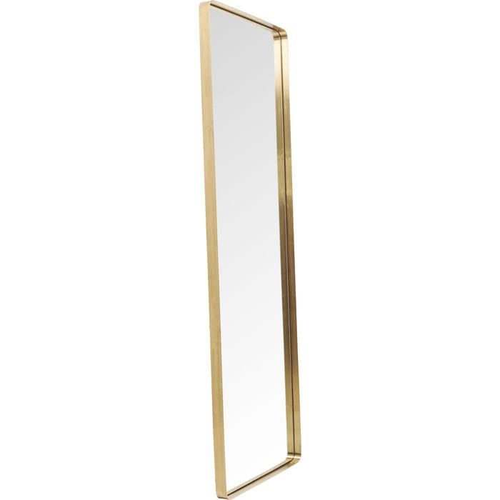 Wandspiegel Curve Rectangular Brass - Messingfarben, LIFESTYLE, Glas/Metall (70/200/5cm) - Kare-Design