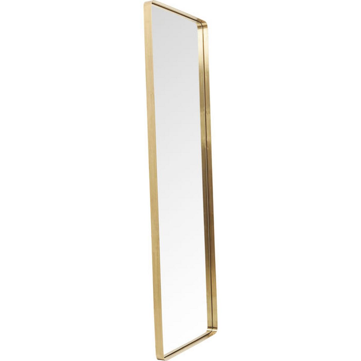 Wandspiegel Curve Rectangular Brass - Messingfarben, LIFESTYLE, Glas/Metall (70/200/5cm) - Kare-Design