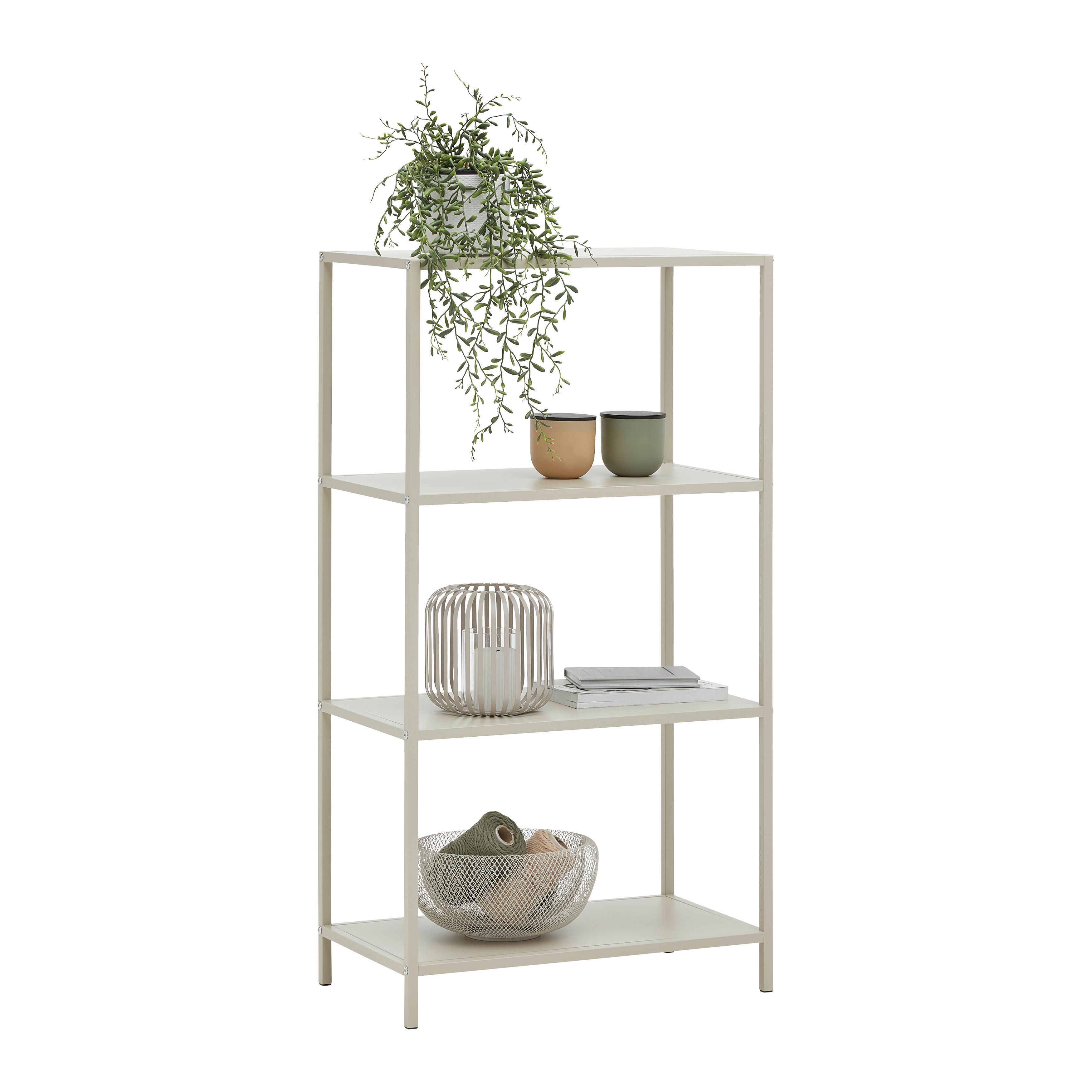 Regál HAVANNA, kašmírová - kašmírová/béžová, Modern, kov/kompozitné drevo (60/113/33cm) - Mömax