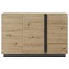 Sideboard Clair Grau/Eiche Dekor B:138cm - Eiche Artisan/Grau, Design, Holzwerkstoff (138/91/40cm) - MID.YOU