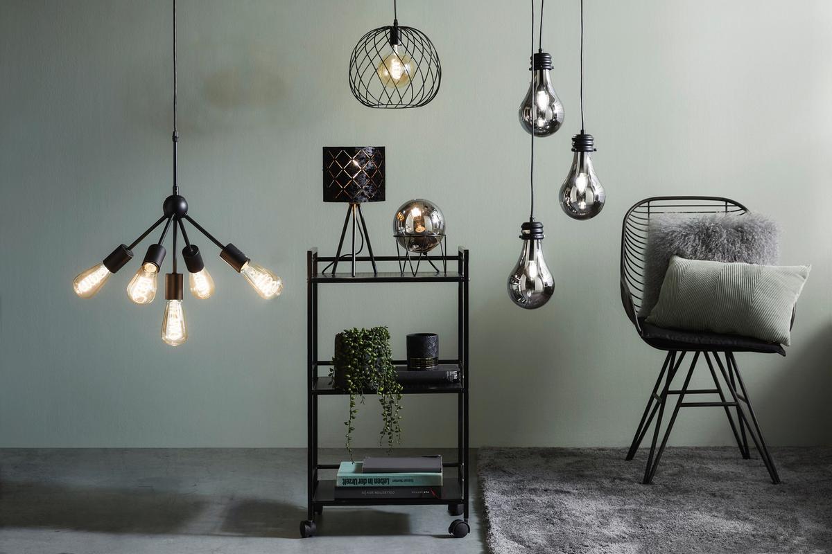 Stolová lampa Evelyn V: 35cm, 40 Watt - čierna, Lifestyle, kov (17/35cm) - Mömax