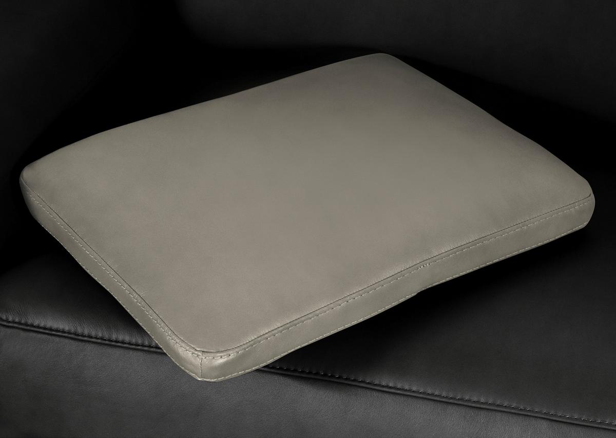 Zierkissen Spring Echtleder Cognac, B: 52 cm - Grau, Design, Leder (52/42/7cm) - Livetastic