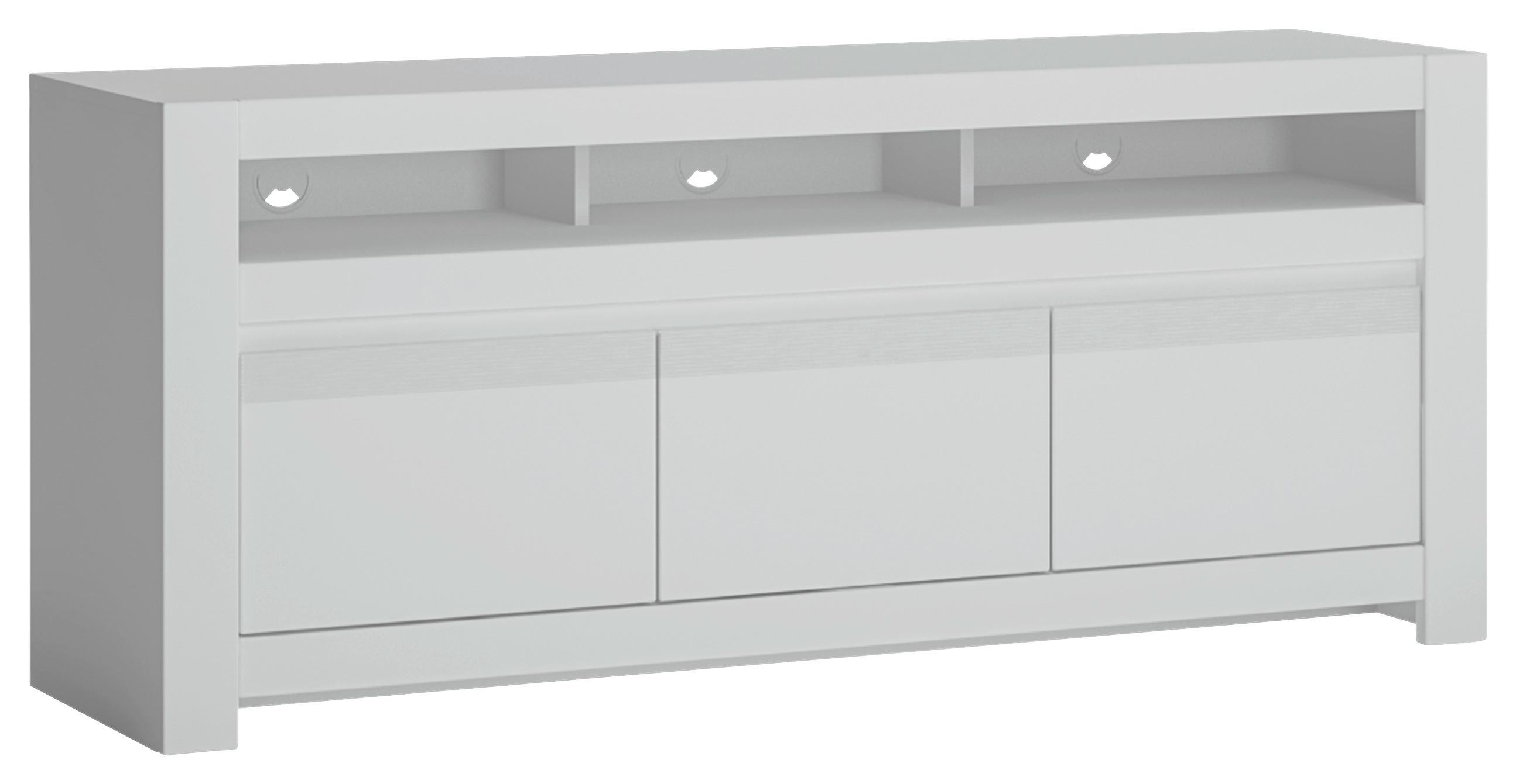 TV komoda NOVI barva bílá - bílá, Moderní, kompozitní dřevo (153,4/65/42,2cm) - Premium Living