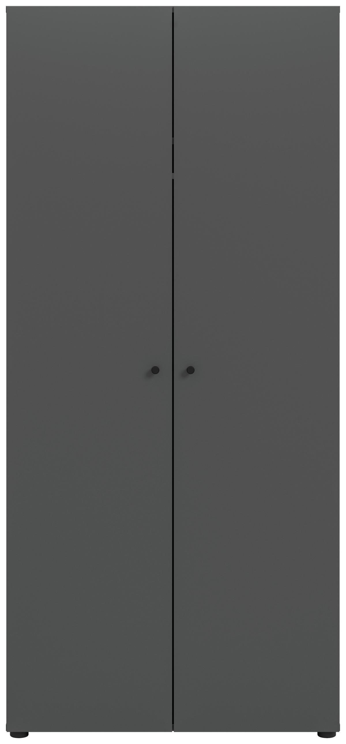 Drehtürenschrank Darwin, Anthrazit B: 80 Cm - Anthrazit, MODERN, Holzwerkstoff (80/176/51cm) - MID.YOU