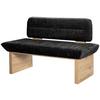 Sitzbank Beluna Ii - Eichefarben/Schwarz, KONVENTIONELL, Holzwerkstoff/Textil (120/87/67cm) - James Wood