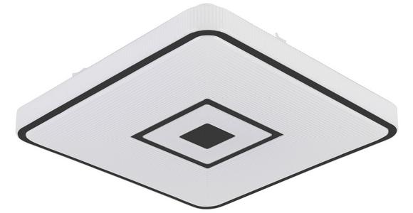 LED-Deckenleuchte L: 37,5 cm - Schwarz/Weiß, Design, Kunststoff/Metall (37,5/37,5/6cm) - Luca Bessoni
