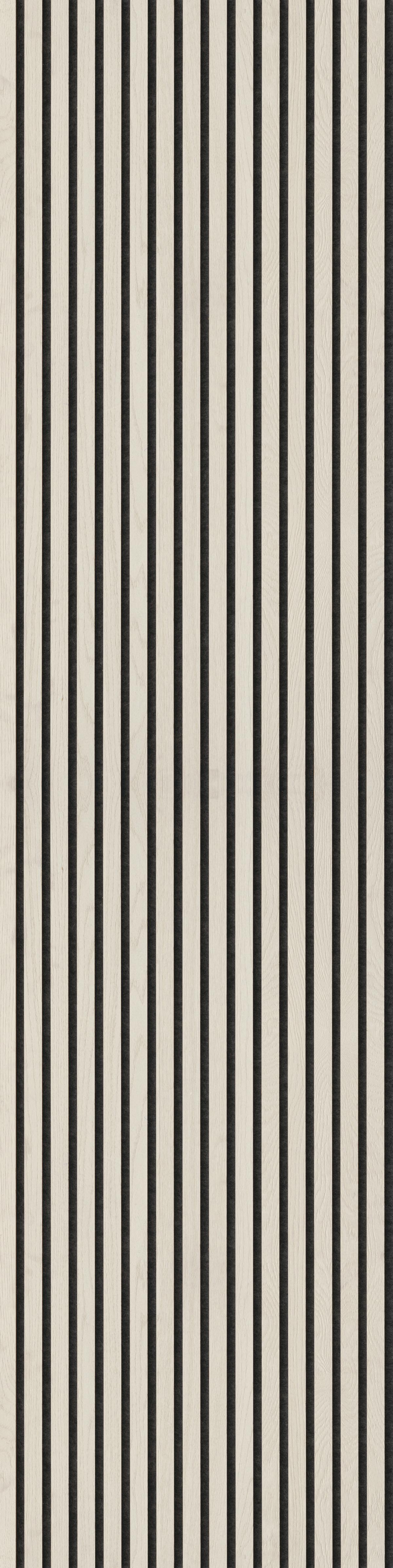 Akustikpaneel Eiche Weiss - Weiß, KONVENTIONELL, Holzwerkstoff/Kunststoff (60/250/2.1cm) - Novel