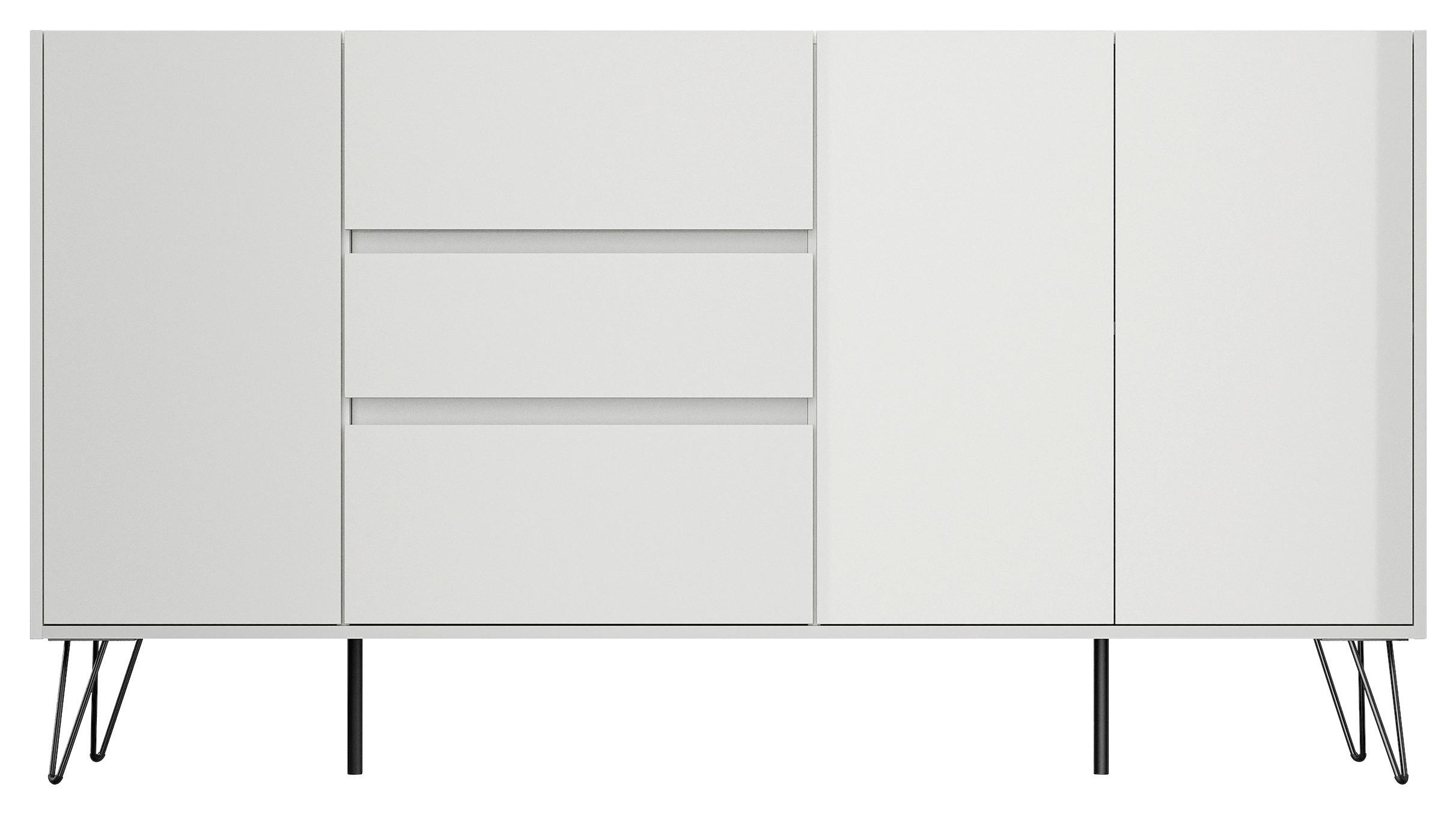 Sideboard Posseik Industrial Weiß B: 177 Cm