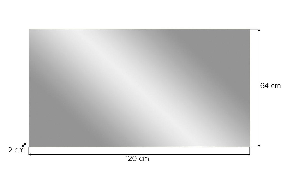 Wandspiegel Naro Eiche dunkel Dekor B: 120cm - Eiche dunkel, Design, Glas/Holzwerkstoff (120/64/2cm) - Livetastic