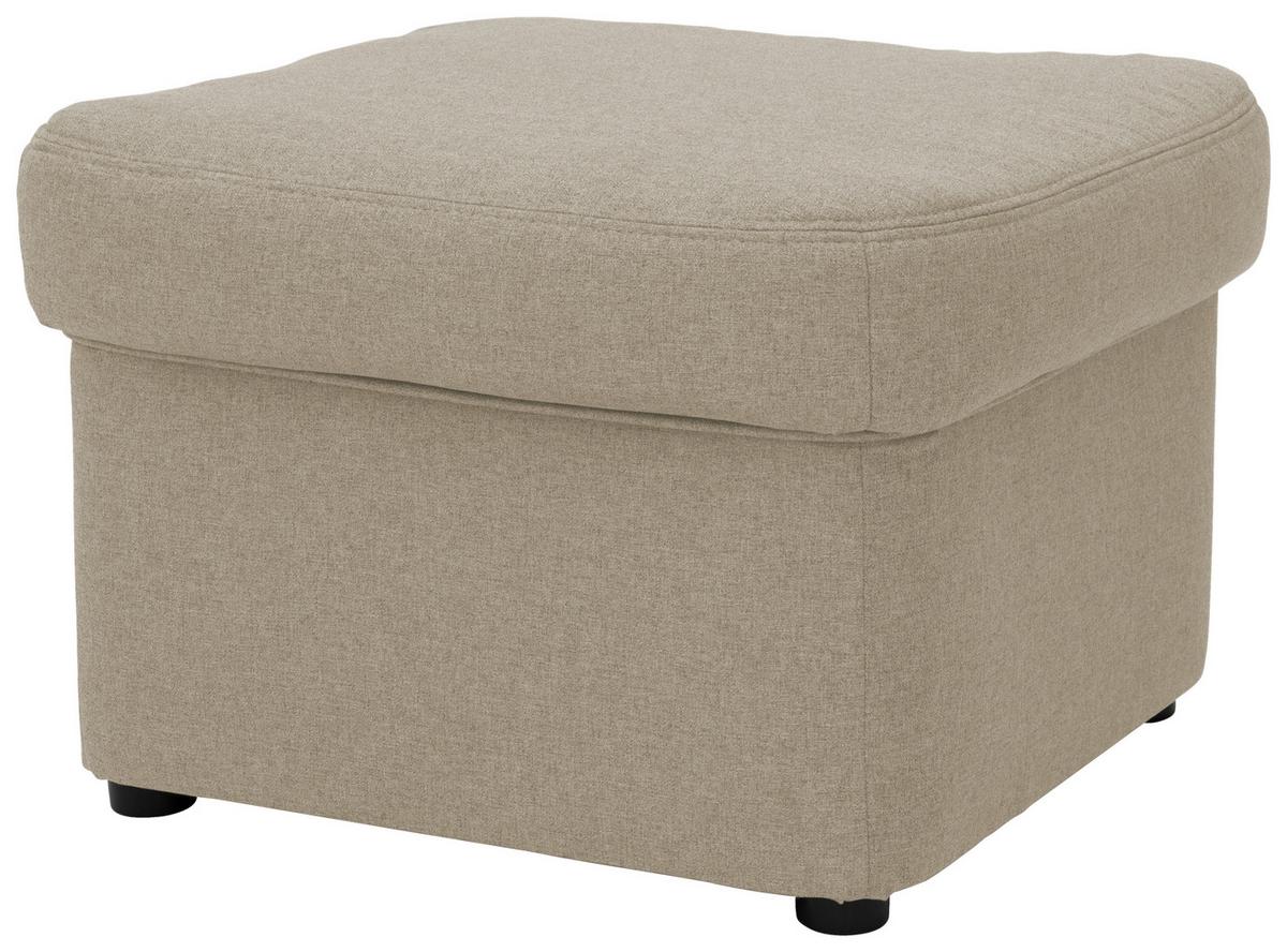Polsterhocker Papenberg Schlammf. Webstoff H: 40 Cm - Schlammfarben/Schwarz, KONVENTIONELL, Textil (60/40/60cm) - MID.YOU