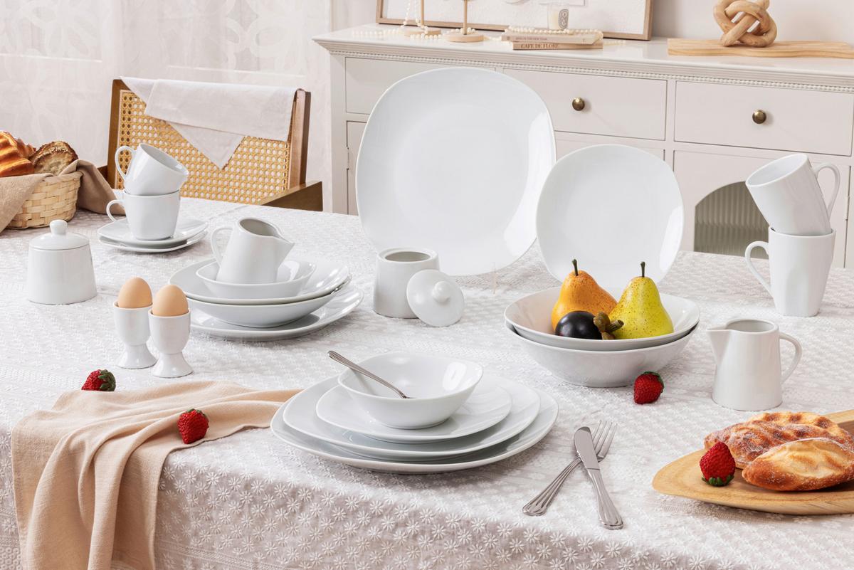 Kombiservice Ronja - Weiß, Basics, Keramik - James Wood