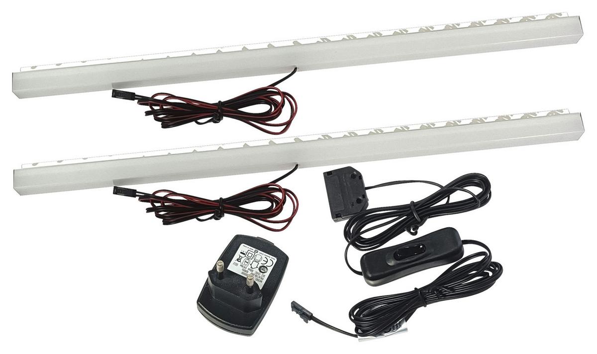 Polcvilágítás 2 Db-os Szett Led-Világítás 4w - antracit, Modern, műanyag/fém (35/3/3cm)