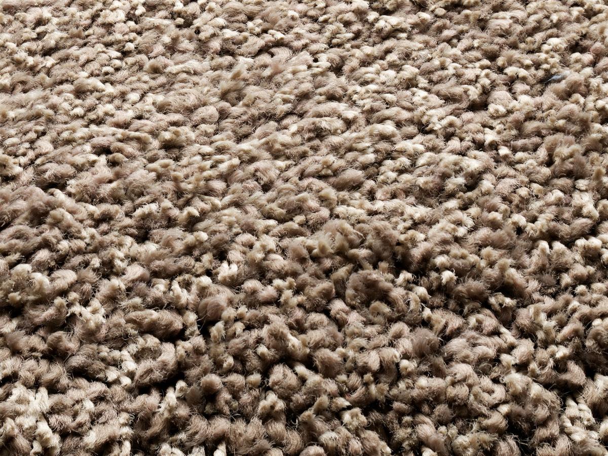 Hochflorteppich Fashion Shaggy Hellbraun 140x200 cm - Hellbraun, Basics, Textil (140/200cm) - Novel