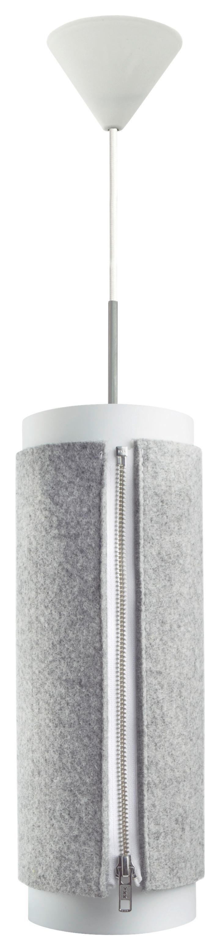 Hängeleuchte Zipstar 110 Large Grau B: 19 Cm - Grau, Basics, Kunststoff/Textil (19/19/52cm) - Kayoom