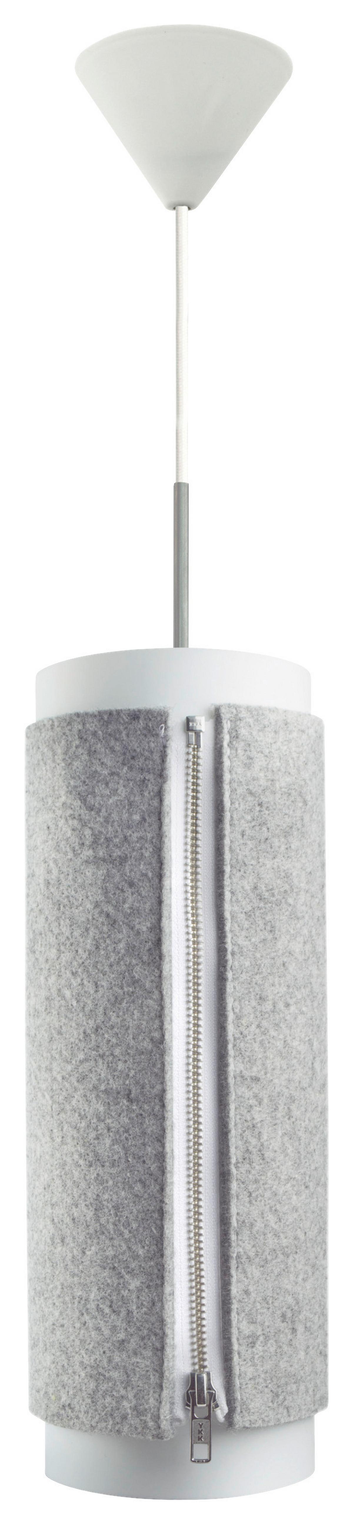 Hängeleuchte Zipstar 110 Large Grau B: 19 Cm - Grau, Basics, Kunststoff/Textil (19/19/52cm) - Kayoom