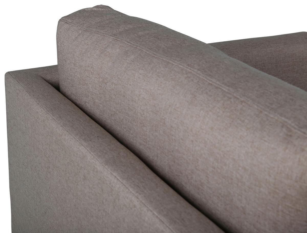 3-Sitzer-Sofa Zoom - Schwarz/Braun, Design, Textil/Metall (260/78/80cm) - Livetastic