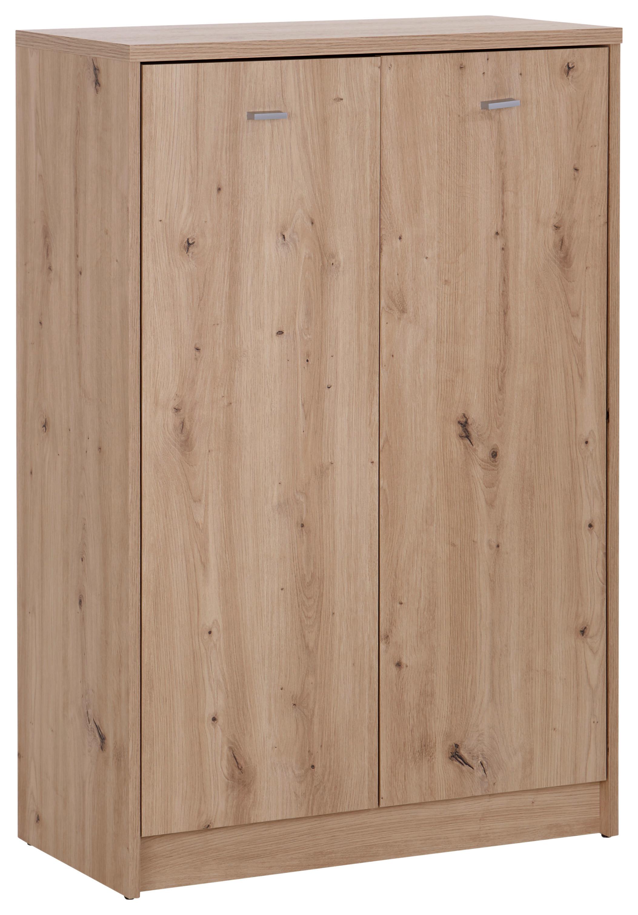 Eichefarbene Kommode mit zwei Türen