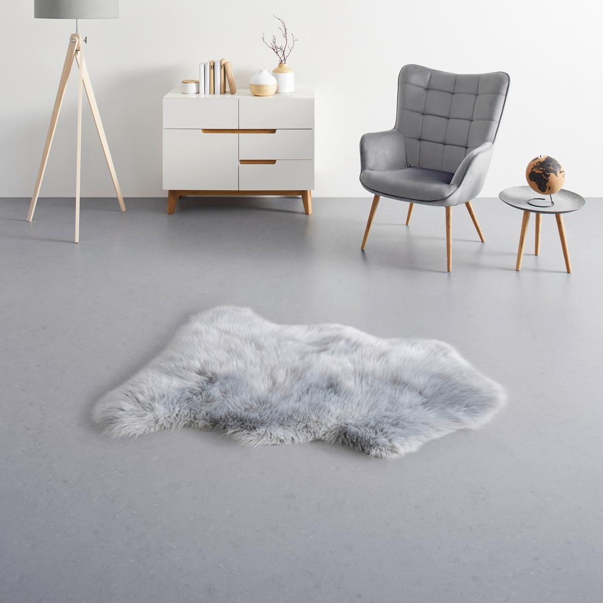 UMELÁ KOŽUŠINA Andrei, 90/110cm, sivá - sivá, Modern, kožušina (90/110cm) - Modern Living