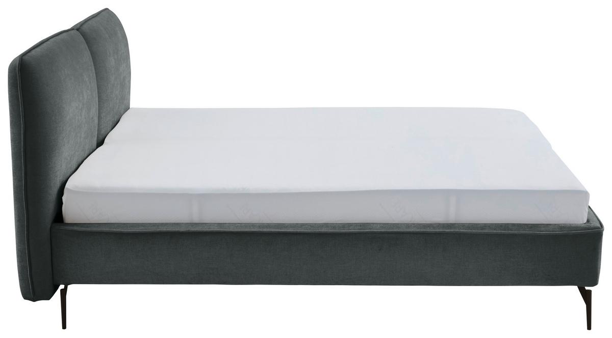 Polsterbett Infinity Liberty Dunkelgrün 180x200cm - Dunkelgrün/Schwarz, MODERN, Textil (180/200cm) - Livetastic