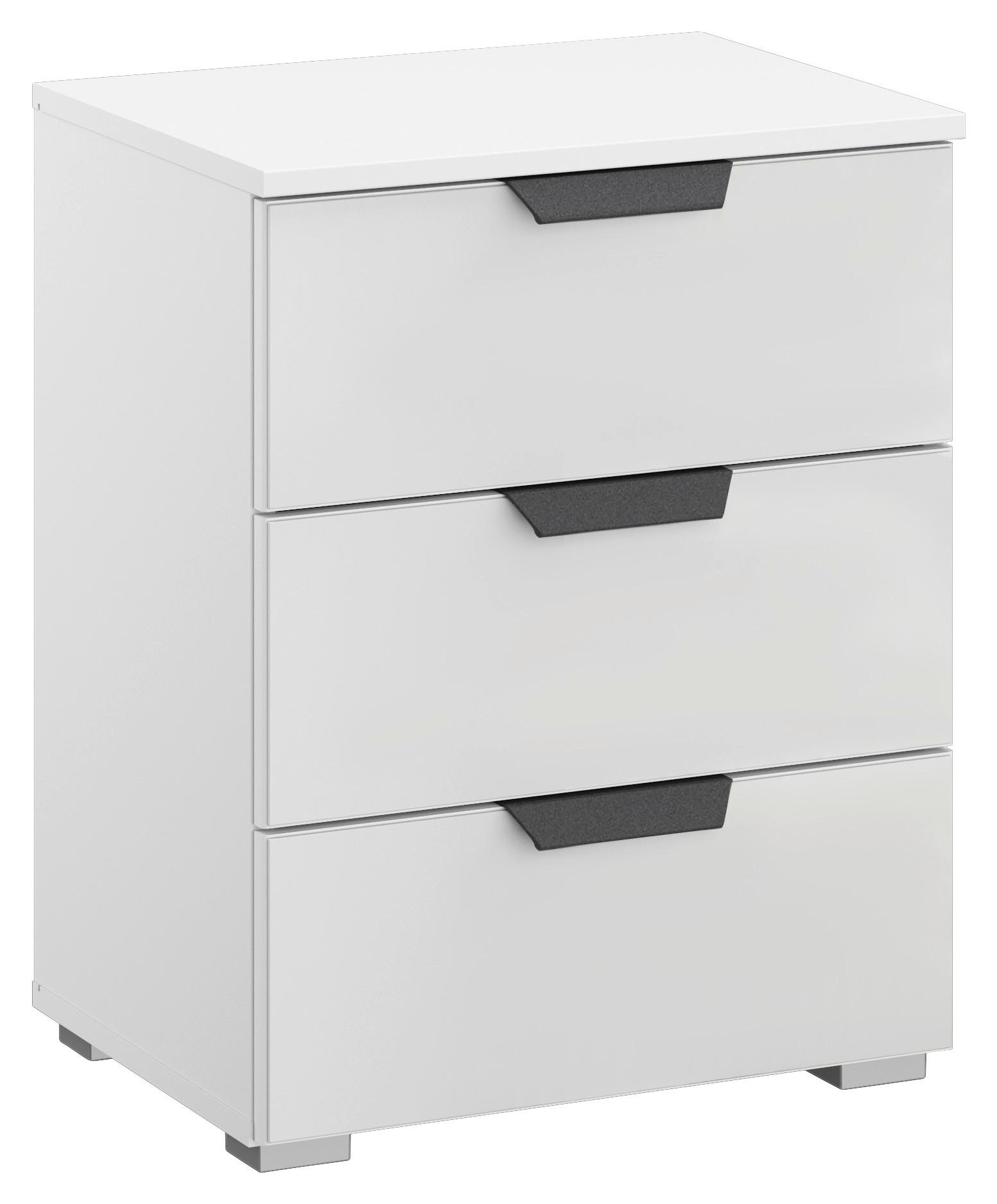 Nachtkästchen Artemis Weiß, H: 62cm