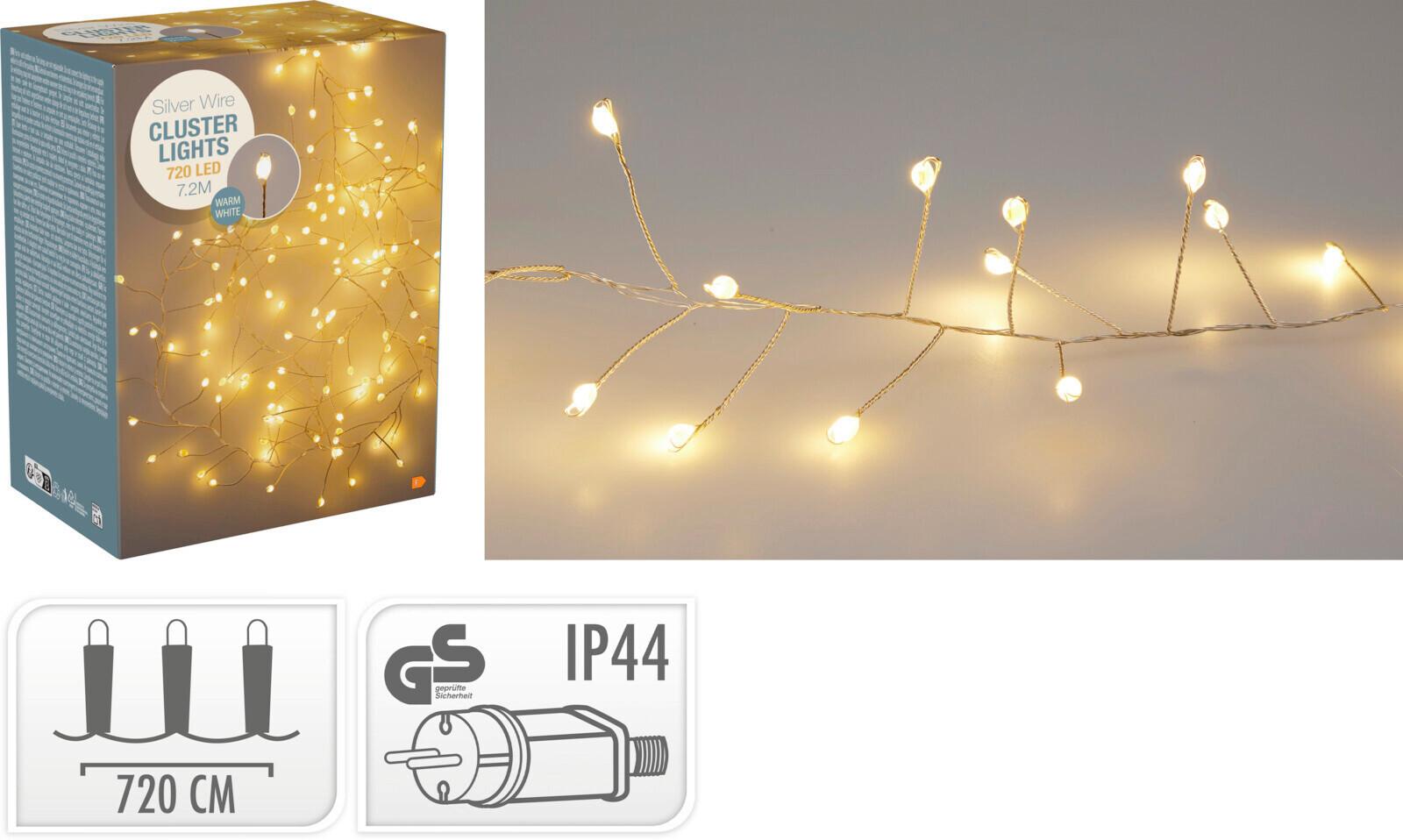 Led Fényfüzér Kb. 7,2m Hosszú - fehér, Basics, műanyag (720cm)