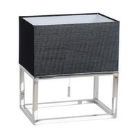 Tischlampe Schwarz Mit Zugschalter - Schwarz, Design, Kunststoff/Textil (30/19/34cm) - Näve