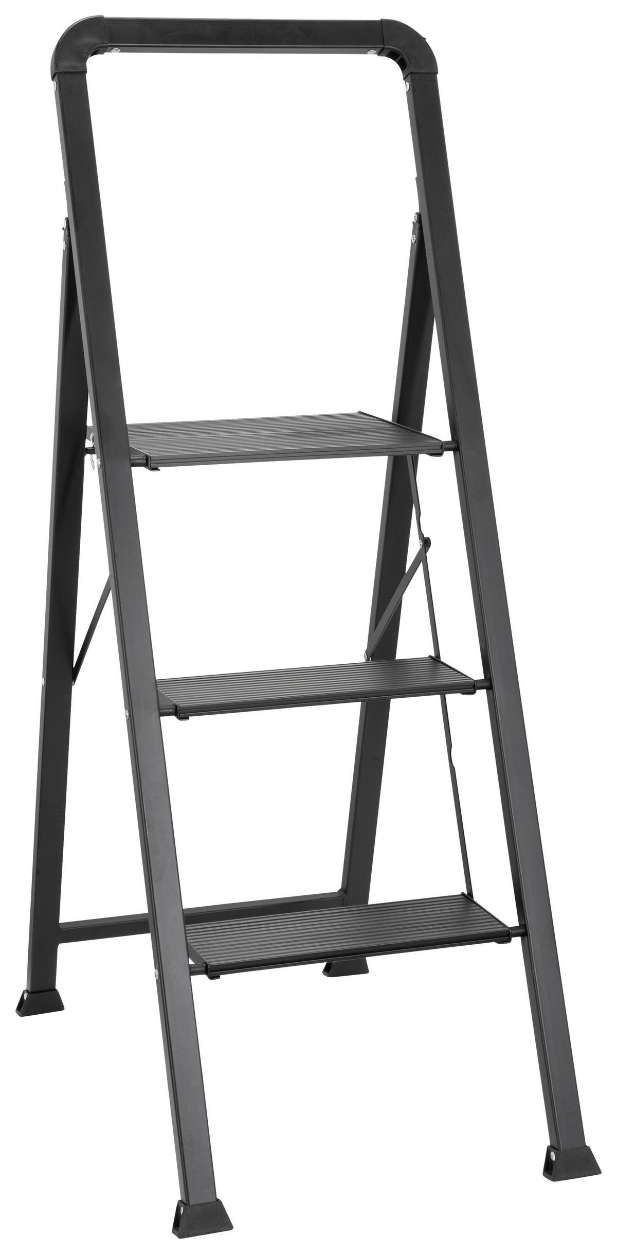 Leiter Solid W6 - Schwarz, Basics, Metall (42/128/5cm) - MID.YOU