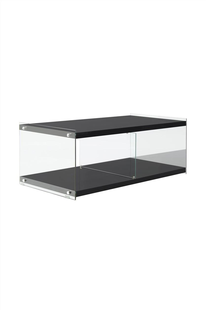 Beistelltisch Elementary Schwarz L: 120 Cm - Schwarz, Design, Glas/Holz (120/45/60cm) - Kayoom