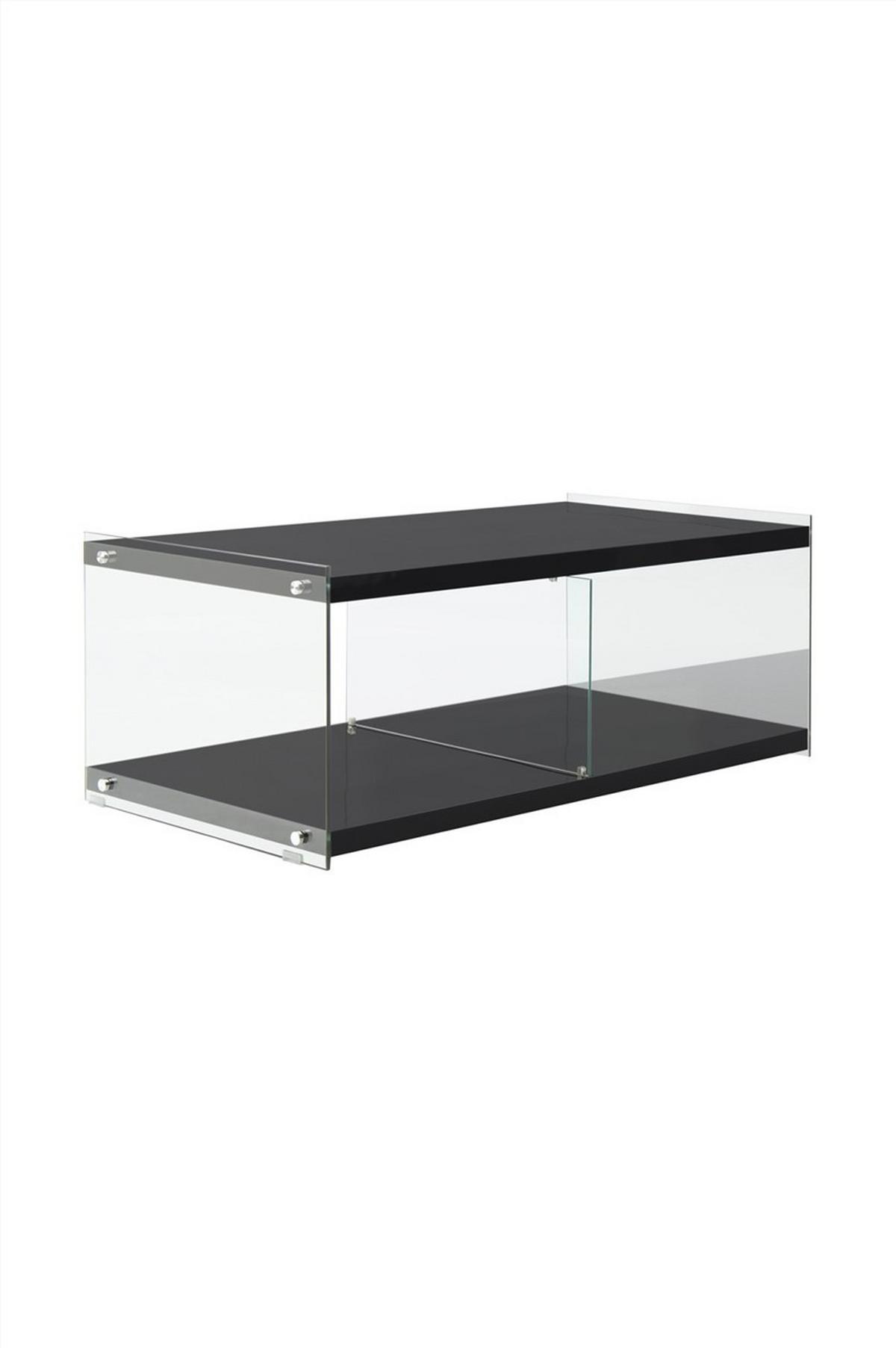 Beistelltisch Elementary Schwarz L: 120 Cm - Schwarz, Design, Glas/Holz (120/45/60cm) - Kayoom