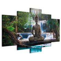 Leinwandbild Buddha Multicolor B: 200 Cm - Multicolor, Basics, Holzwerkstoff/Textil (200/100/1,2cm) - artgeist