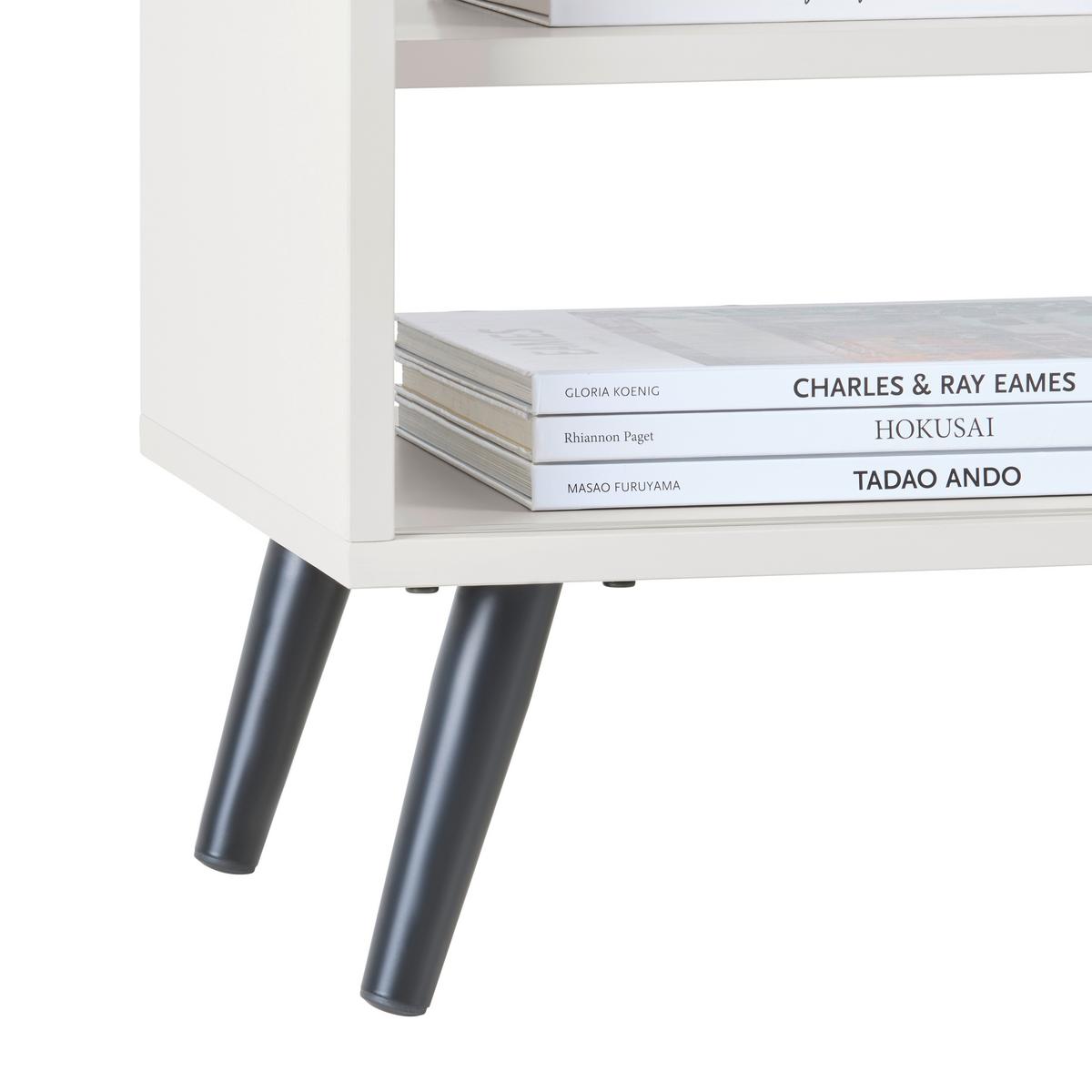 TV STOLÍK MOVE - čierna/kašmírová, Modern, kov/kompozitné drevo (80/46/35cm) - Based