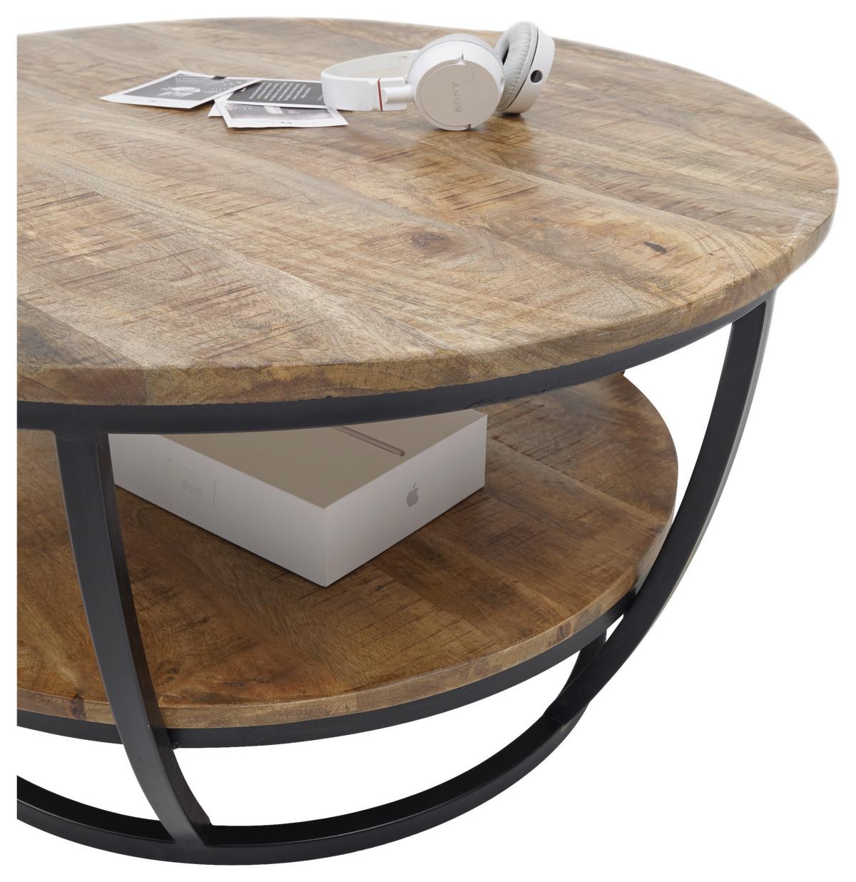 KONFERENČNÝ STOLÍK JAMBI - čierna, Konventionell, kov/drevo (86,5/44cm)