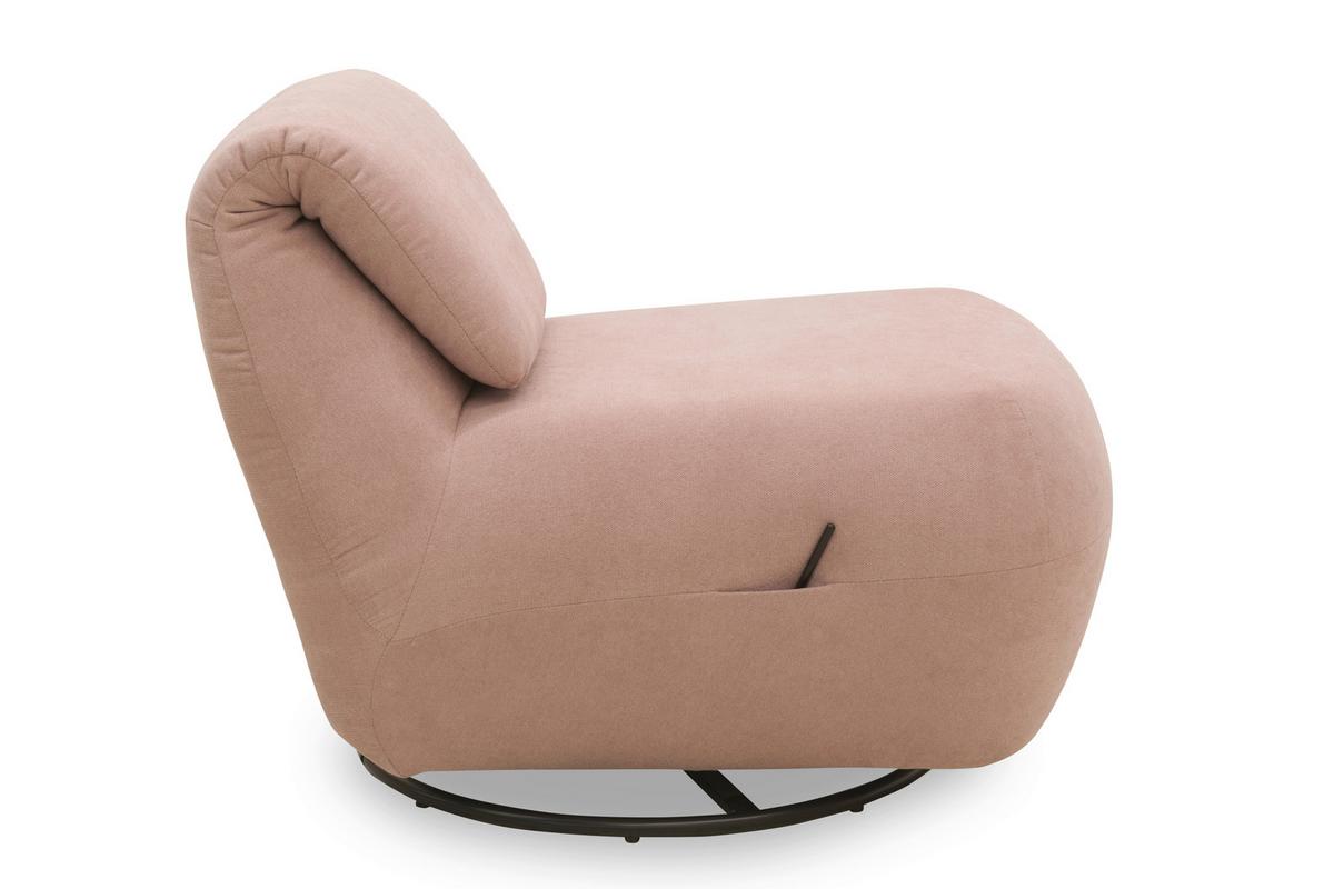 Sessel Rosa B: 68 cm - Schwarz/Rosa, Design, Textil (68/67/88cm) - MID.YOU