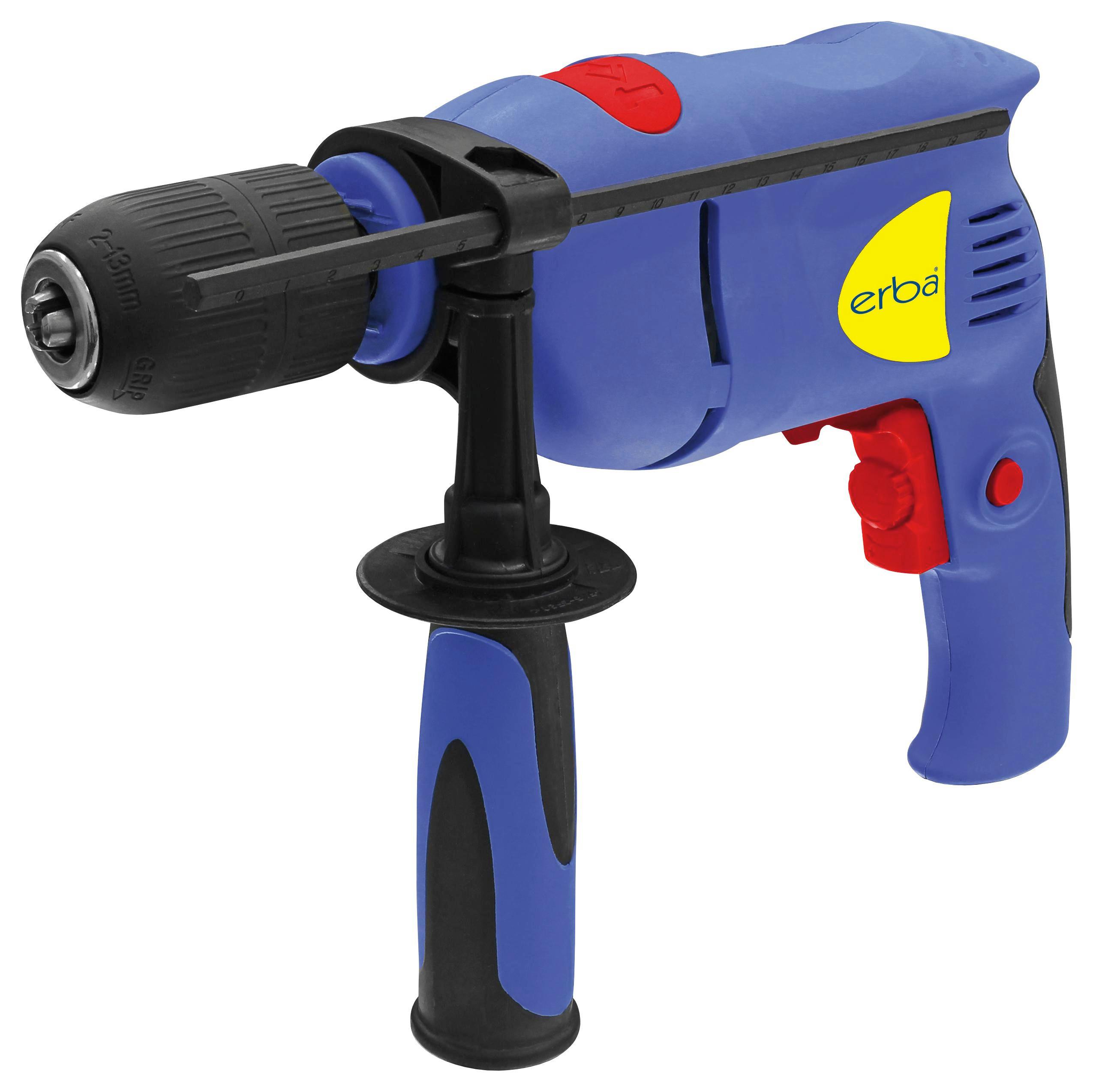 Schlagbohrmaschine 33651 - Blau/Schwarz, MODERN, Kunststoff (27,5/26,5/8cm) - Erba