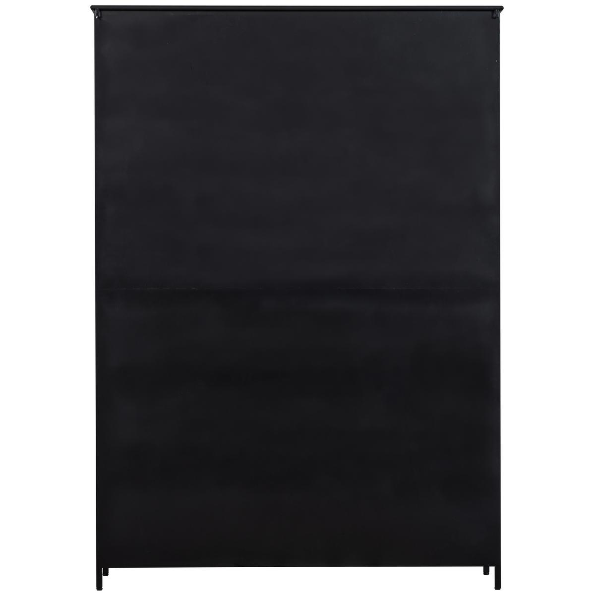 Vitrine Exhibit Schwarz B: 140 Cm - Schwarz, Design, Glas/Metall (140/200/40cm) - Livetastic